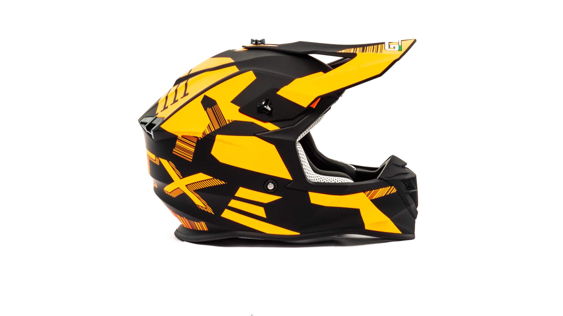 Шлем мото кроссовый GTX 633 №5 (XL) BLACK/FLUO ORANGE